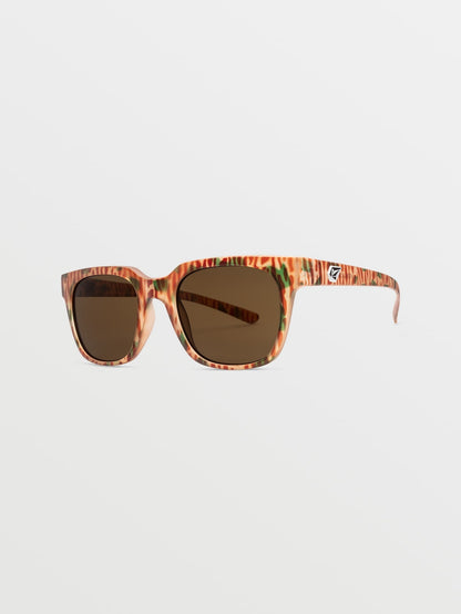 Morph Matte Geo Sonnenbrille (Bronzegläser) – MEGA ORANGE