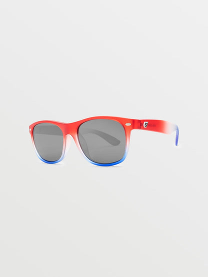 Fourty6 Stars &amp; Stripes Sonnenbrille (silberne verspiegelte Gläser) – STORMY SEA