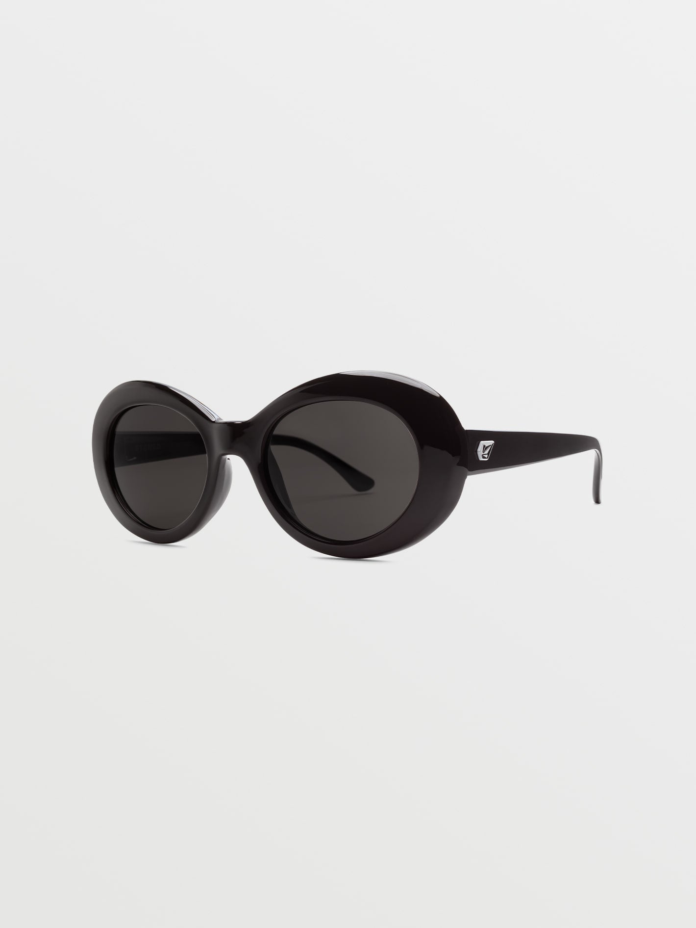 Stoned Gloss Black Sunglasses (Gray Lenses) - GRAY