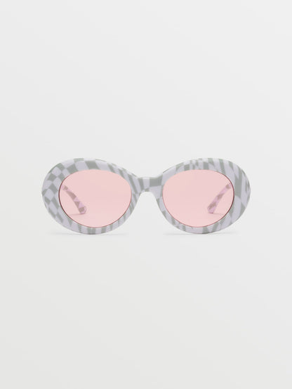 Stoned Check Her Sonnenbrille (rosa Gläser) – CHEETAH