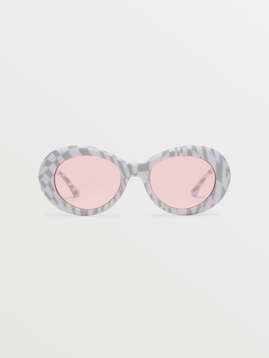 Stoned Check Her Sonnenbrille (rosa Gläser) – CHEETAH