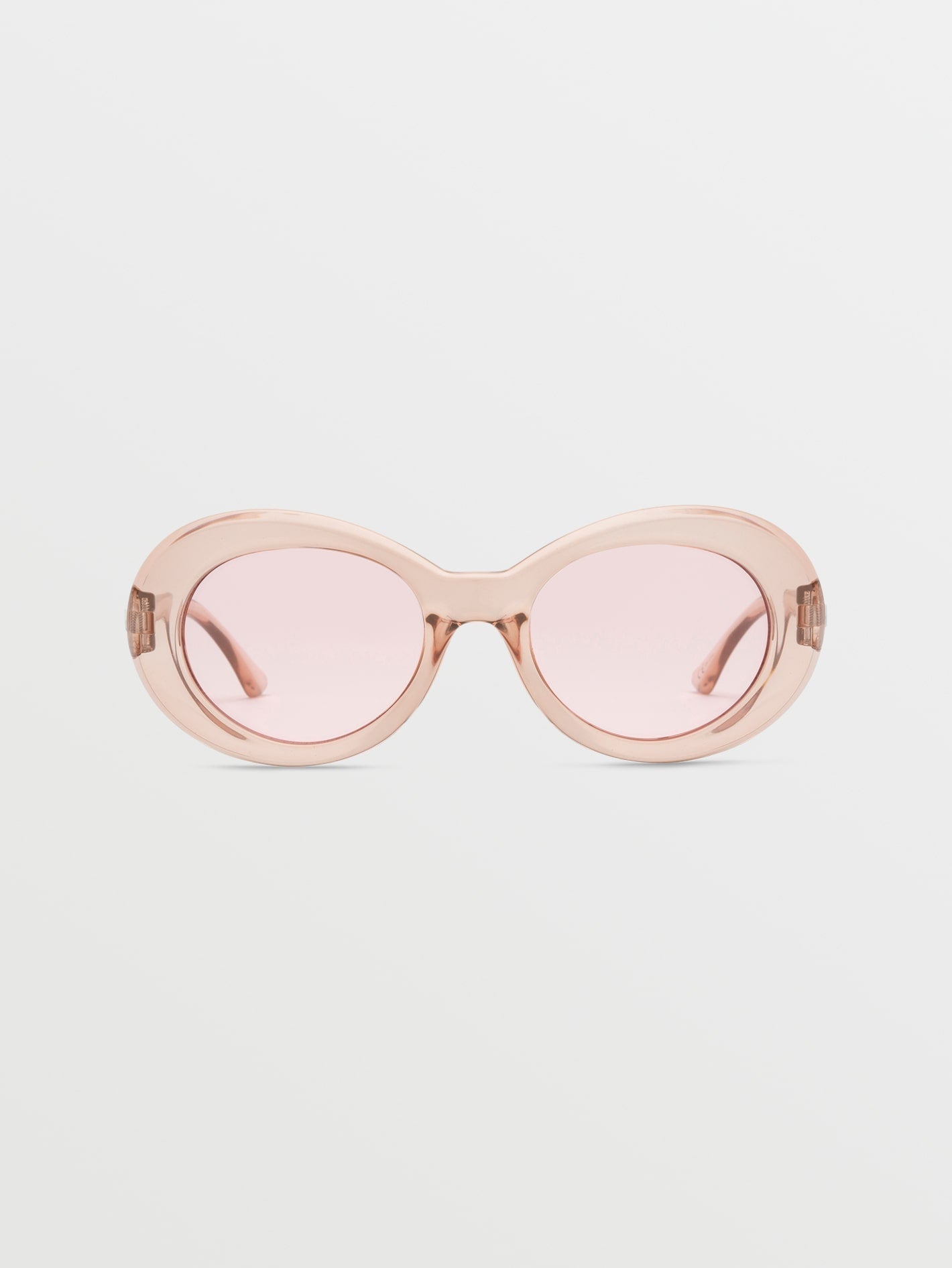 Stoned Gloss Quail Feather Sunglasses (Pink Lenses) - FEATHER GREY