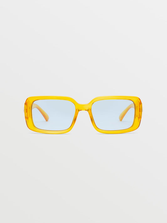True Gloss Senffarbene Sonnenbrille (blaue Gläser) - SENF