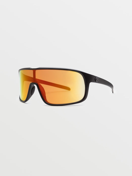 Lunettes de soleil Macho BLACK mat (Verres gris rouge) - GRAY RED CHROME
