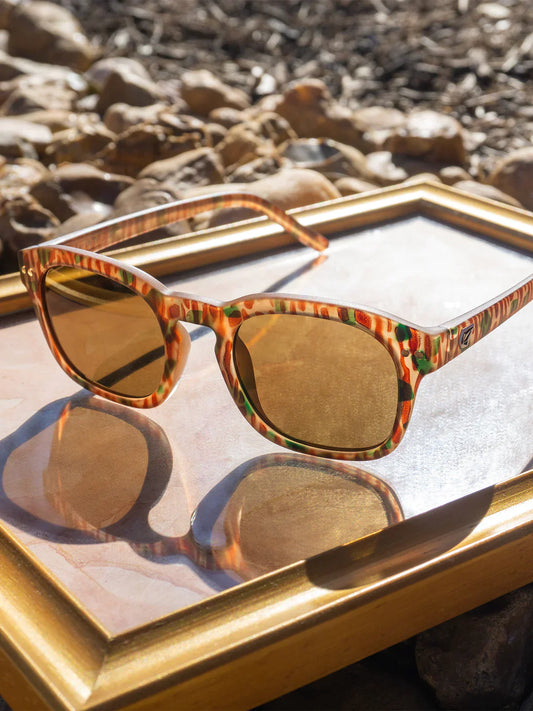 Earth Tripper Matte Geo Sonnenbrille (Bronzegläser) – MEGA ORANGE