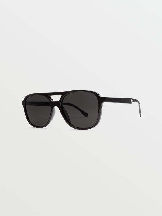 New Future Gloss Sonnenbrille (graue Gläser) – SCHWARZ