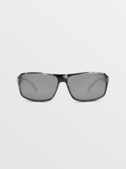 Corpo Class Gloss Marble Sunglasses (Silver Mirrored Lenses) - MARINA BLUE