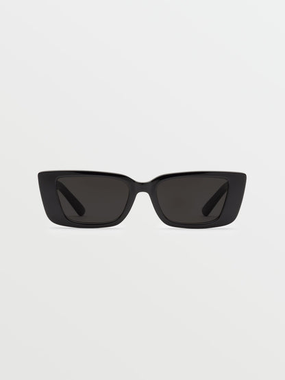 Strange Land Gloss Sonnenbrille (graue Gläser) – SCHWARZ