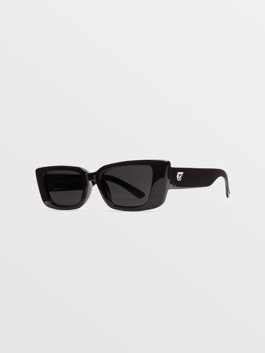 Strange Land Gloss Sonnenbrille (graue Gläser) – SCHWARZ