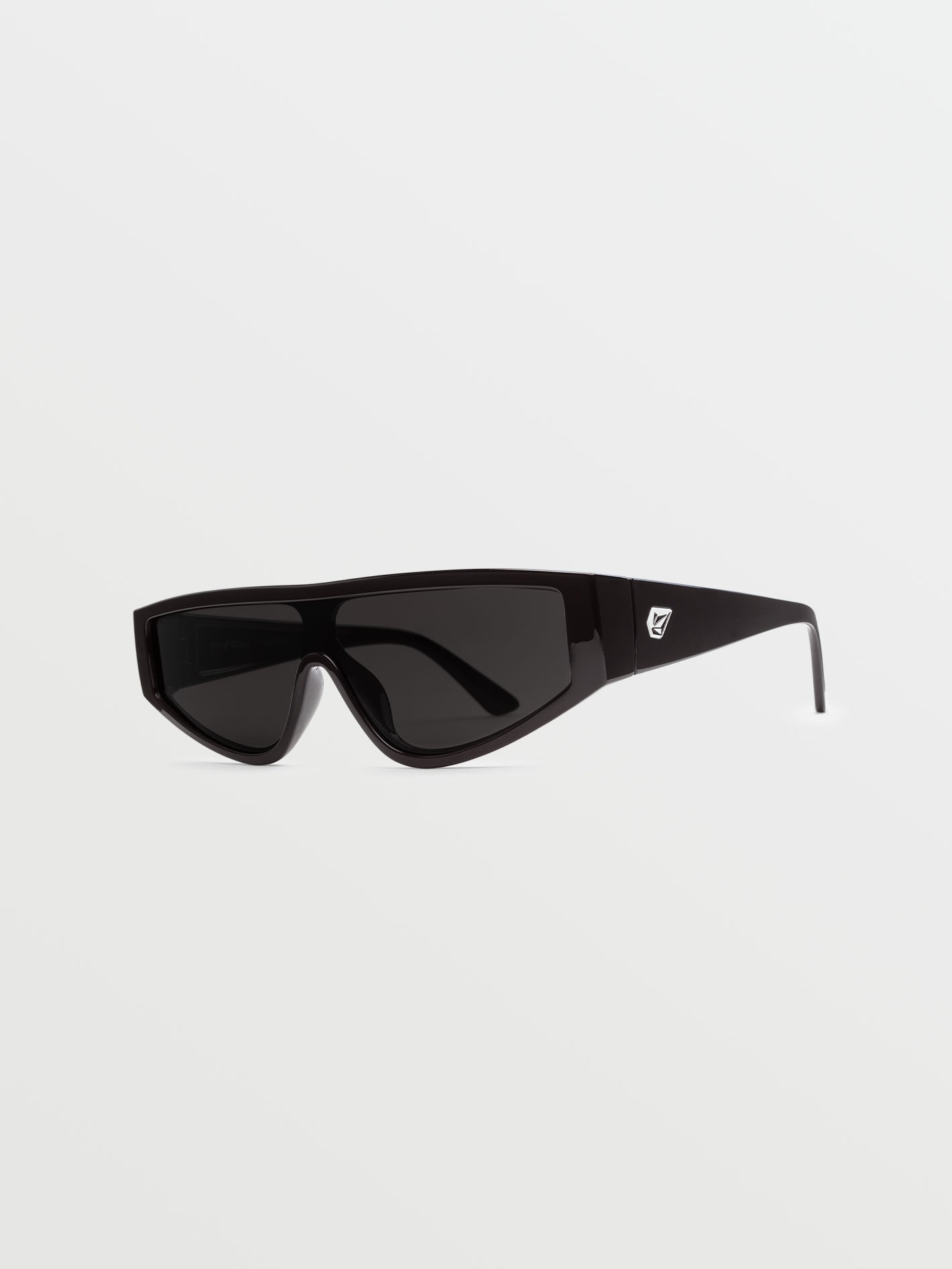 Vinyl Glaze Gloss Black Sunglasses (Grey Lens) - BLACK