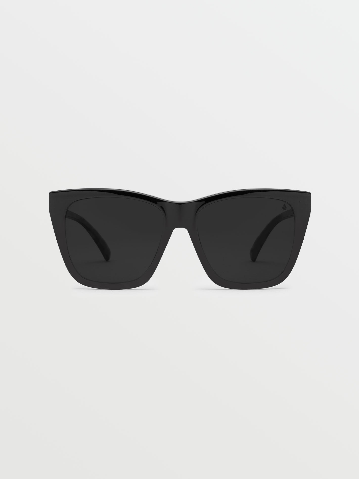 Looky Lou – Schwarze Sonnenbrille in Hochglanzoptik (graue Gläser) – SCHWARZ