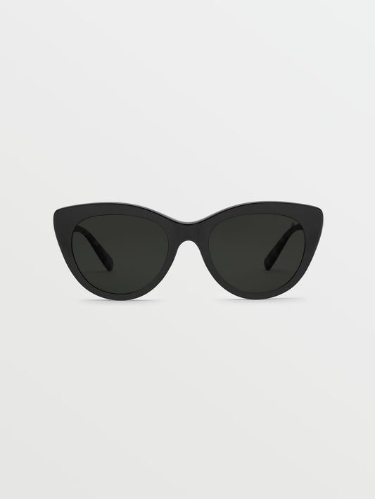 Eyeeye Stone Gloss Black Sonnenbrille (graue Gläser) – SCHWARZ