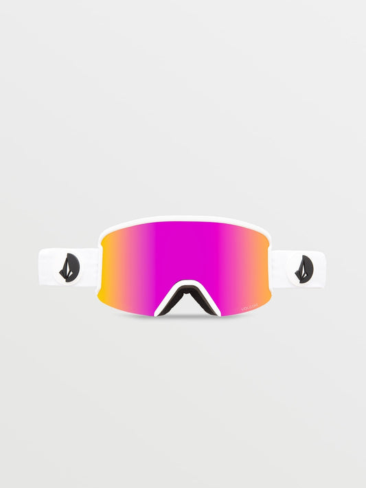 Masque de snow Garden Matte White - Pink Chrome