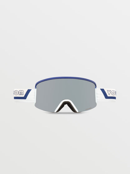 Snow mask Garden Dark Blue/Off White/Sky - Silver Chrome