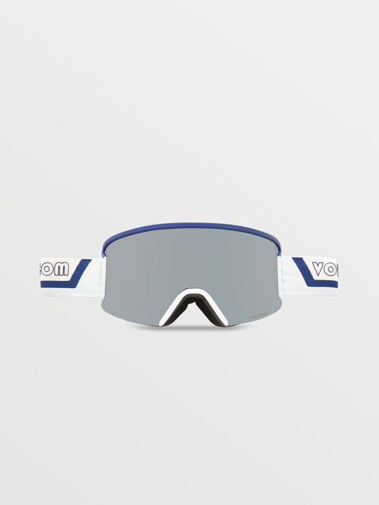 Masque de snow Garden Dark Blue/Off White/Sky - Silver Chrome