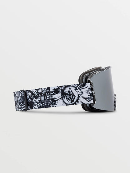 Garden Op Art Schneemaske - Silber Chrom