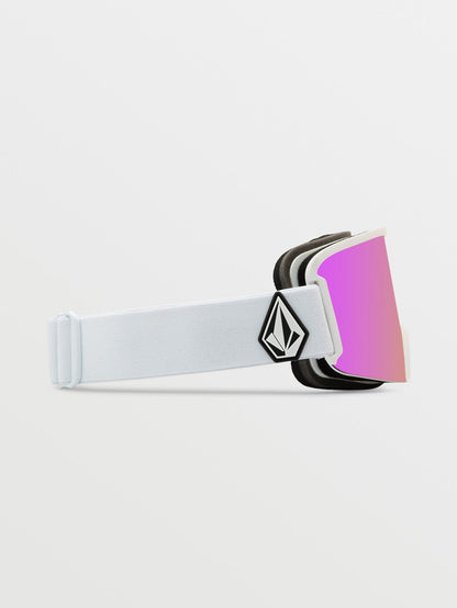 Schneemaske Garden Mattweiß (+ Yellow Chrome Bonus-Bildschirm) - PINK CHROME