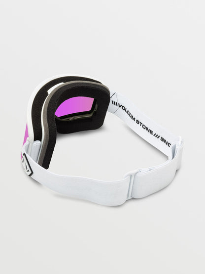 Schneemaske Garden Mattweiß (+ Yellow Chrome Bonus-Bildschirm) - PINK CHROME