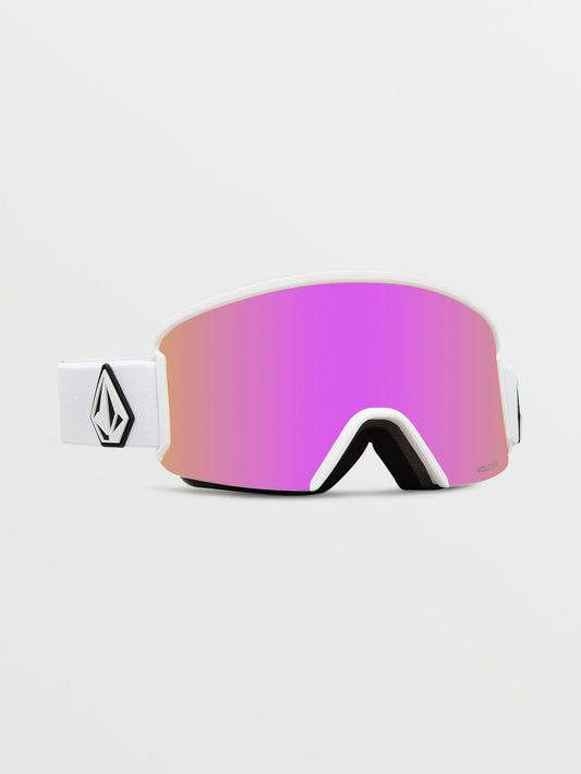 Schneemaske Garden Mattweiß (+ Yellow Chrome Bonus-Bildschirm) - PINK CHROME