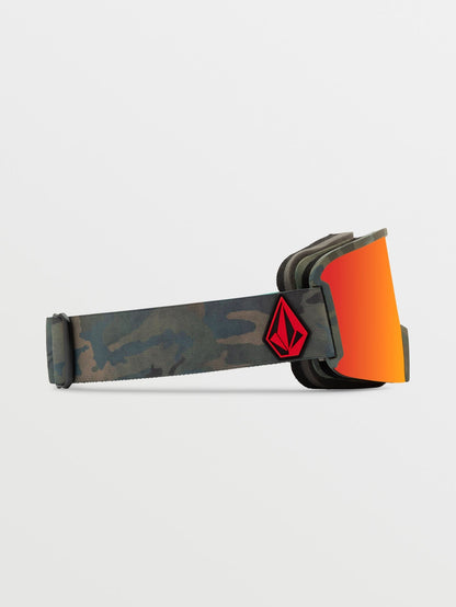 Cloudwash Camo snow mask (+ Yellow Chrome bonus screen) - RED CHROME