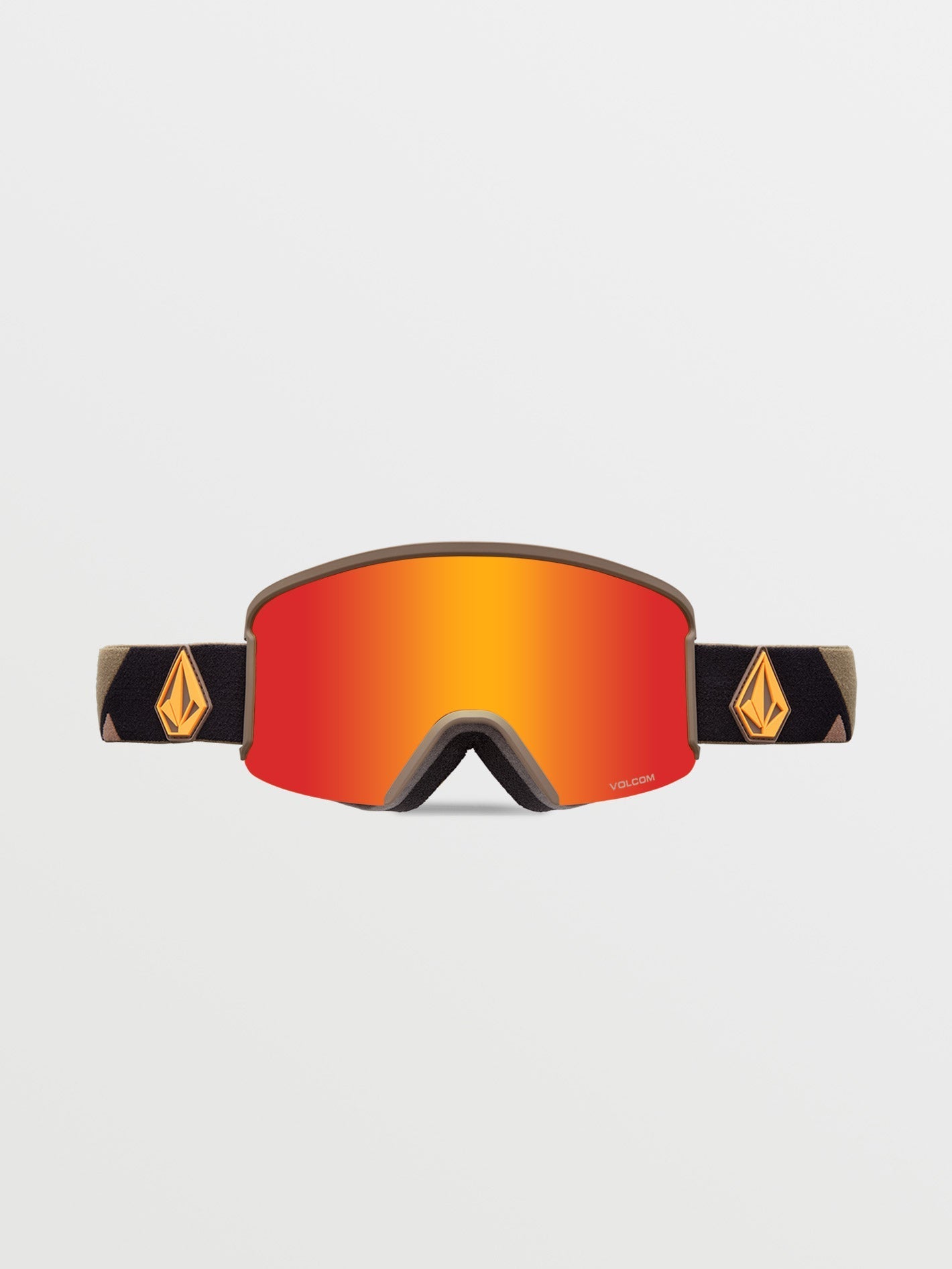 Garden Military/Gold snow mask (+ Yellow Chrome bonus screen) - RED CHROME