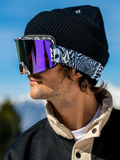Garden Op Art Schneebrille (+ Bonus Gelbe Chromlinse) - LILA CHROM