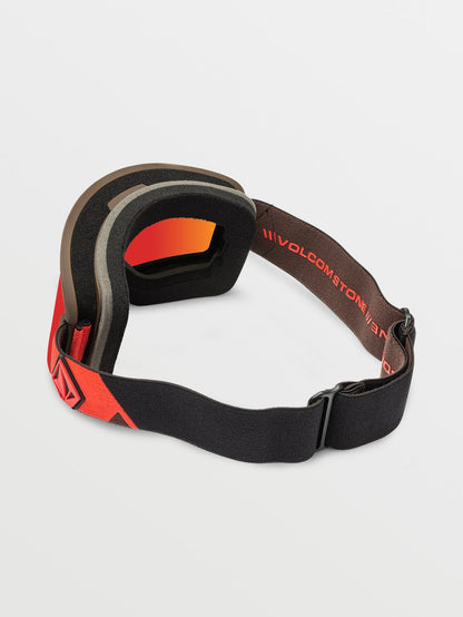 Snow mask Garden Orange/Brown (+ Yellow Chrome bonus screen) - RED CHROME