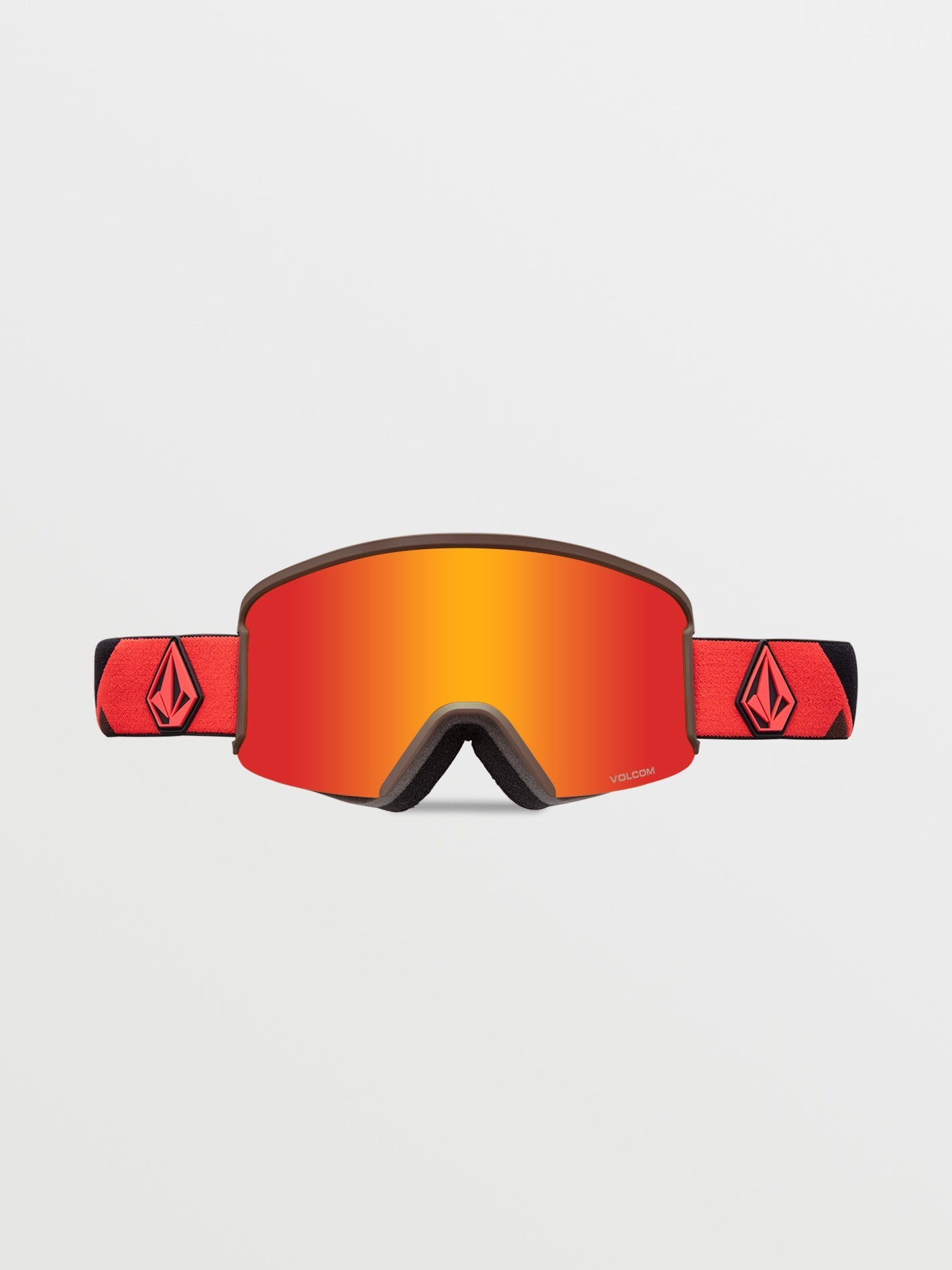Snow mask Garden Orange/Brown (+ Yellow Chrome bonus screen) - RED CHROME