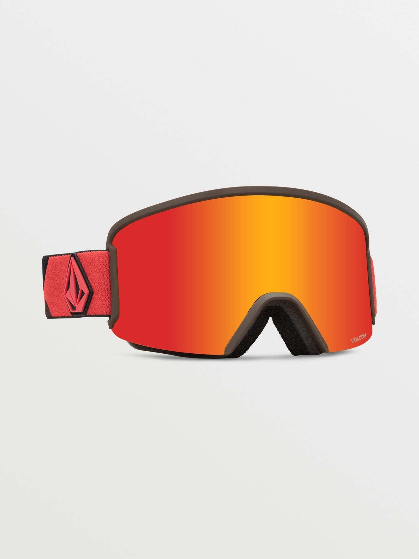 Snow mask Garden Orange/Brown (+ Yellow Chrome bonus screen) - RED CHROME