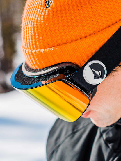 Odyssey Schneemaske in glänzendem Schwarz – Rotchrom