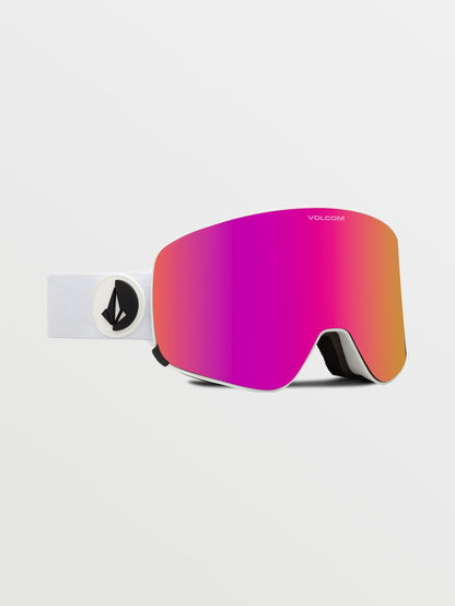 Schneemaske Odyssey Mattweiß - Pink Chrome