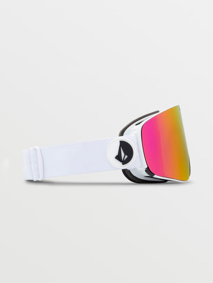 Schneemaske Odyssey Mattweiß - Pink Chrome