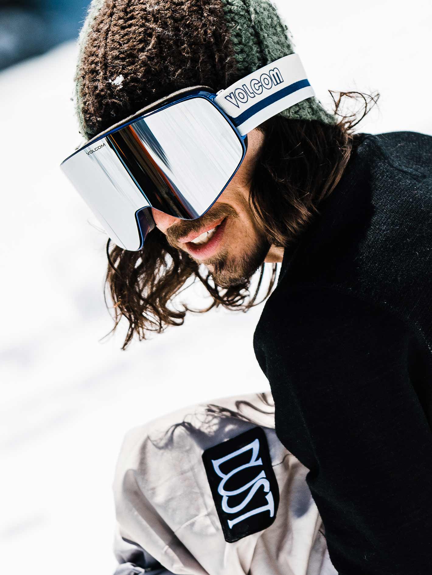 Masque de snow Odyssey Dark Blue/Off White/Sky - Silver Chrome