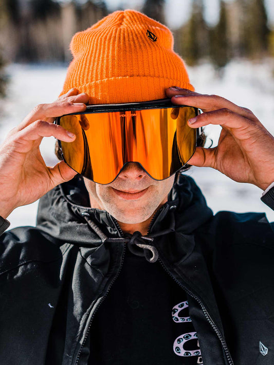 Masque de snow Odyssey Gloss Black (+ Bonus Lens) - Red Chrome