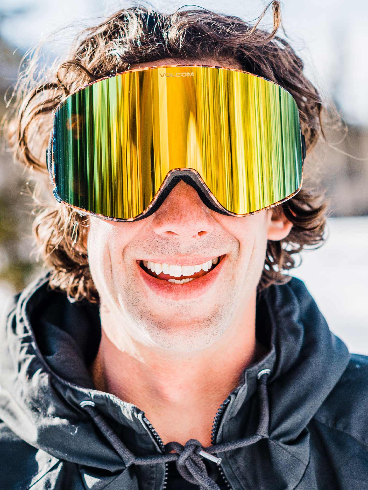 Masque de snow Odyssey Giraffe/Black (+ Bonus Lens) - Gold Chrome