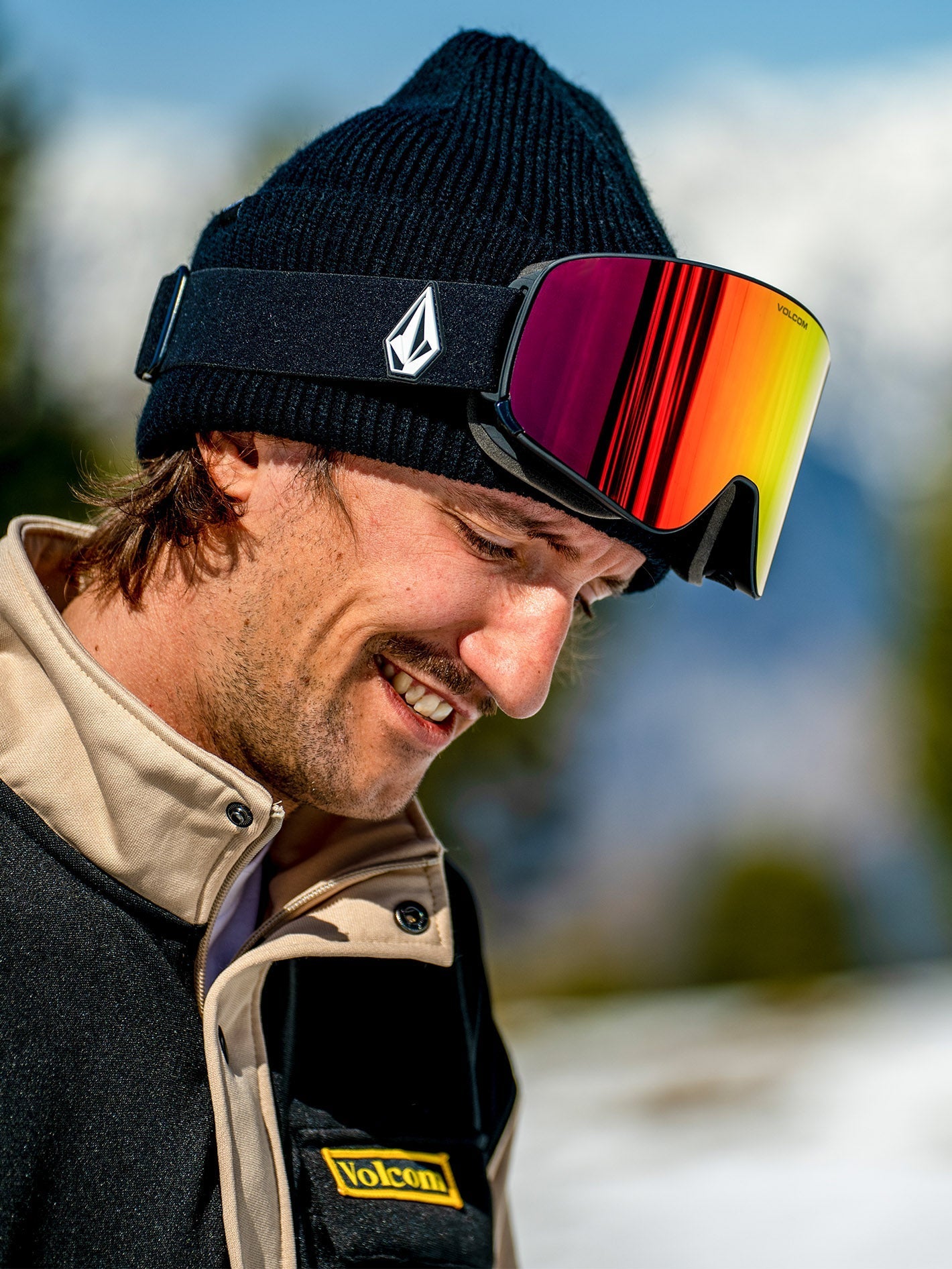 Odyssey Mattschwarze Schneebrille (+ Bonuslinse – Gelb) – Rotchrom