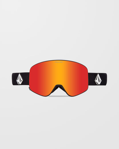 Odyssey Mattschwarze Schneebrille (+ Bonuslinse – Gelb) – Rotchrom