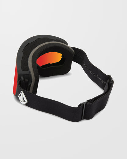 Odyssey Mattschwarze Schneebrille (+ Bonuslinse – Gelb) – Rotchrom