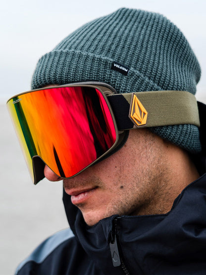 Snow goggle Odyssey Military/Gold (+ Yellow Chrome bonus screen) - RED CHROME