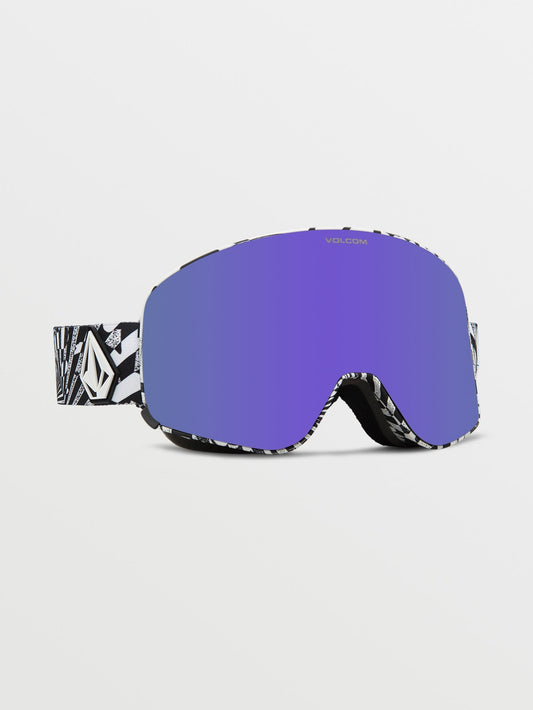 Odyssey Op Art/Lila Schneebrille (+ Bonus Gelbe Chromlinse) - LILA CHROM
