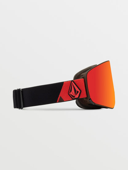Odyssey Orange/Brown Snow Goggles (+ Bonus Yellow Chrome Lens) - RED CHROME