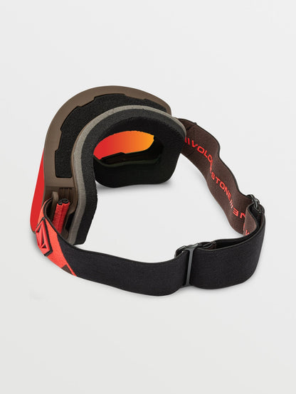 Odyssey Orange/Brown Snow Goggles (+ Bonus Yellow Chrome Lens) - RED CHROME