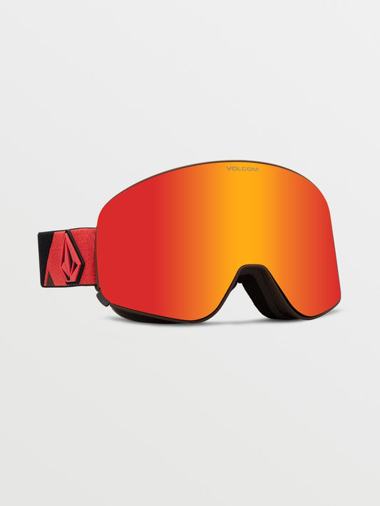Odyssey Orange/Braune Schneebrille (+ Bonus Gelbe Chromlinse) - ROTES CHROM