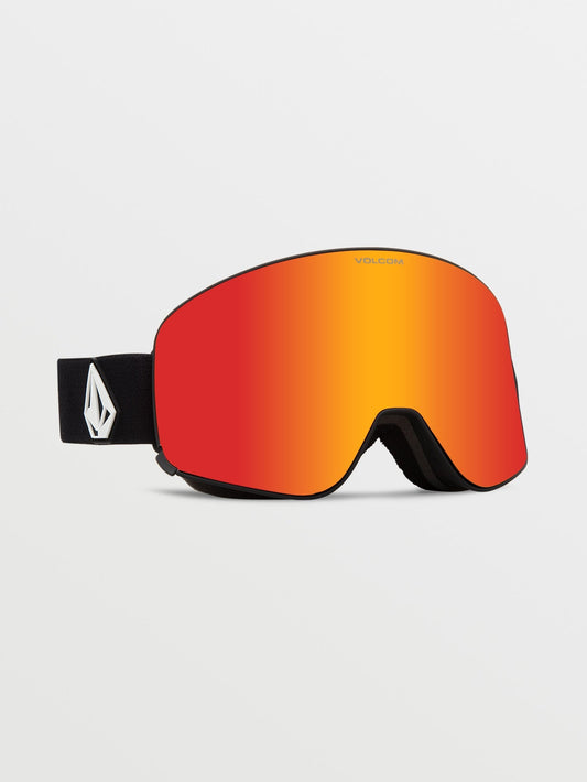 Schneemaske Odyssey Mattschwarz - Rotchrom