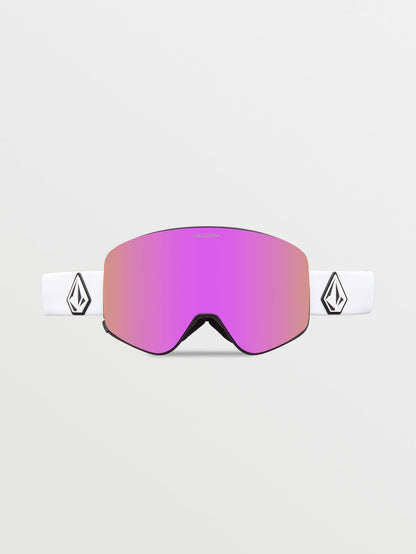 Masque de snow Odyssey Matte White - Pink Chrome
