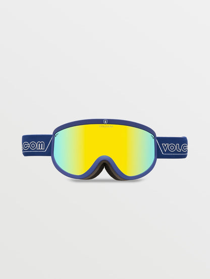 Masque de snow Footprints Dark Blue/White - Gold Chrome