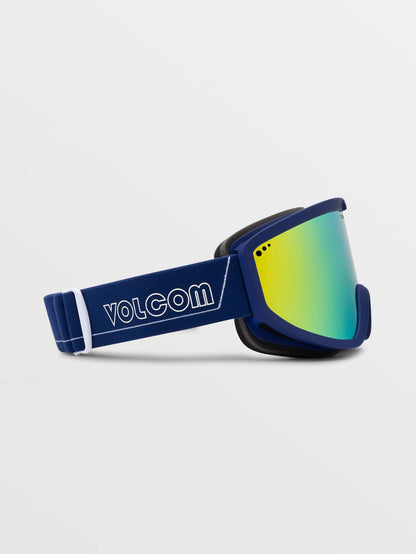 Masque de snow Footprints Dark Blue/White - Gold Chrome
