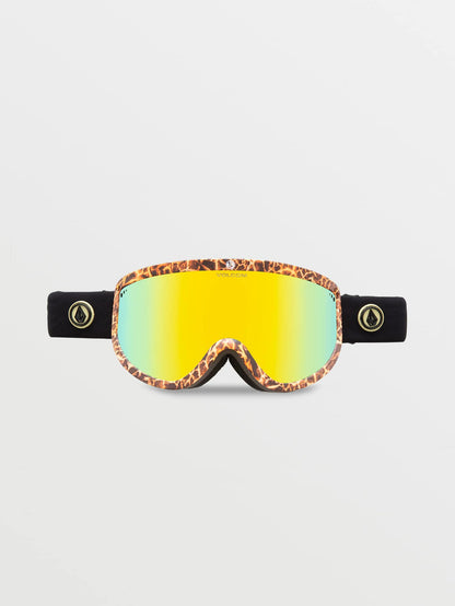 Masque de snow Footprints Giraffe/Black - Gold Chrome