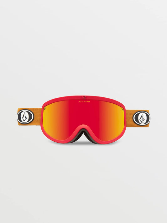 Masque de snow Footprints Red/Charamel - Red Chrome