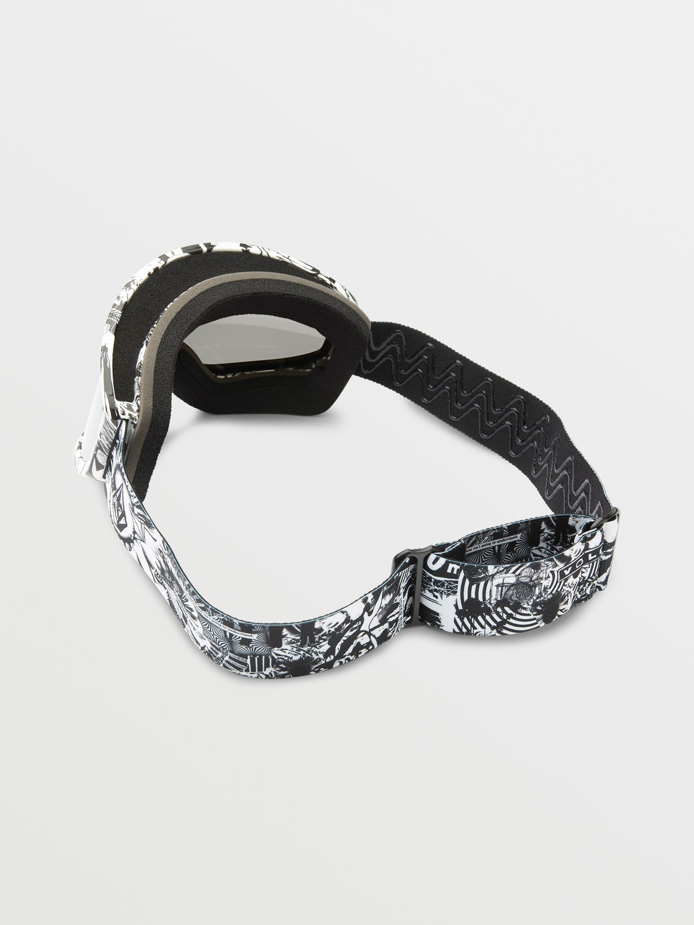 Masque de snow Footprints Op Art - Silver Chrome